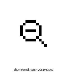 zoom out pixel perfect icon design. Flat style design isolated on white background. Vector illustration