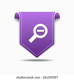Zoom Out Purple Vector Icon Design