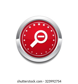Zoom Out Red Vector Icon Button