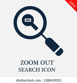 Zoom out search icon. Editable Zoom out search icon for web or mobile.