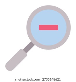 Zoom Out Search Vector Icon, User Interface Related Flat Style Vector Icon.