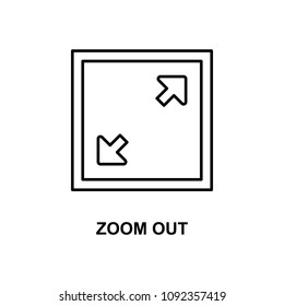 zoom out sign icon. Element of simple web icon with name for mobile concept and web apps. Thin line zoom out sign icon can be used for web and mobile on white background