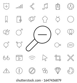 icono de signo de alejamiento. Conjunto universal de web para el diseño y desarrollo de sitios web, desarrollo de aplicaciones