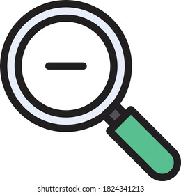 zoom out vector color line icon 
