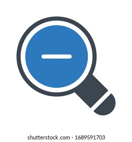 zoom out vector glyph color icon 