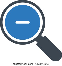 zoom out vector glyph color icon 