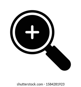 zoom out vector glyph flat icon 