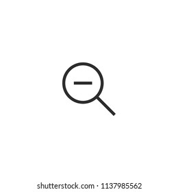 Zoom out vector icon.