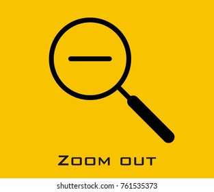 Zoom out vector icon