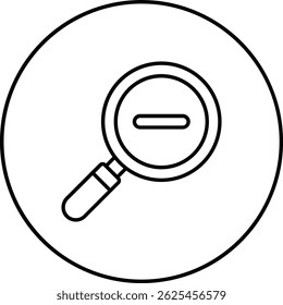 Zoom Out vector icon. Can be used for printing, mobile and web applications.