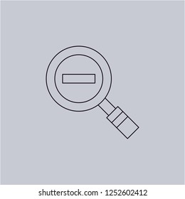 Zoom Out vector icon. Modern, simple, isolated, flat best quality icon for web site designs or mobile apps. Vector illustration.