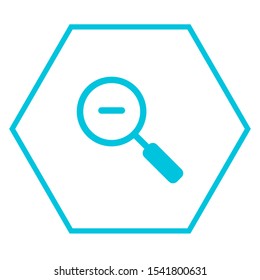 Zoom out vector icon in modern style for web site and mobile app