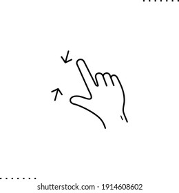 zoom out vector icon in outline