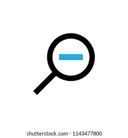 Zoom out vector icon. Pictogram from set Smartphone Essentials. Isolated on white background