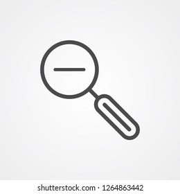 Zoom out vector icon sign symbol