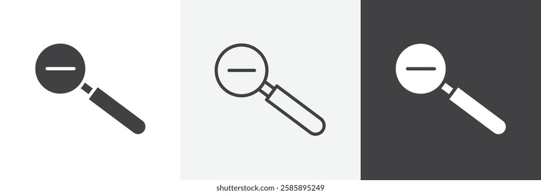Zoom out vector icons collection graphic designs for ui designs