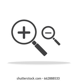 Zoom In and Zoom Out vector icons for web and application 10 EPS.