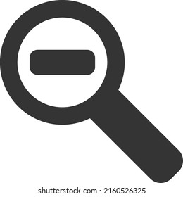Zoom out vector illustration. Flat illustration iconic design of zoom out, isolated on a white background.