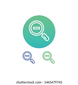Zoom Out Vector Illustration, outline icon. EPS 10