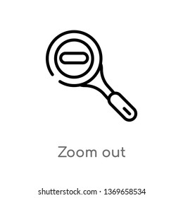 zoom out vector line icon. Simple element illustration. zoom out outline icon from user interface concept. Can be used for web and mobile