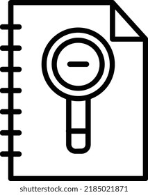 Zoom Out Vector Line Icon Design