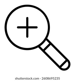 Zoom Out Vector Line Icon Design