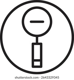 Zoom Out Vector Line Icon Design