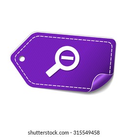 Zoom Out Violet Vector Icon Design