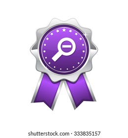 Zoom Out Violet Vector Icon Design