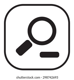 Zoom out, web icon. Vector design