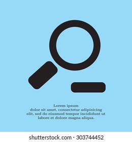 Zoom out, web icon. Vector design