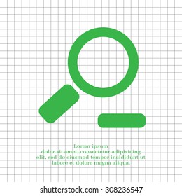 Zoom out, web icon. Vector design