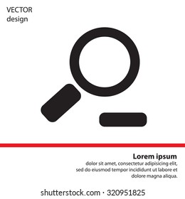 Zoom out, web icon. Vector design