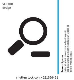 Zoom out, web icon. Vector design