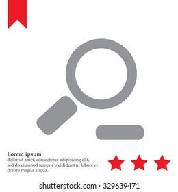 Zoom out, web icon. Vector design