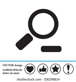 Zoom out, web icon. Vector design