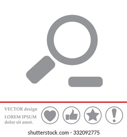 Zoom out, web icon. Vector design