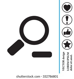 Zoom out, web icon. Vector design