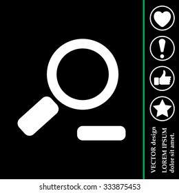 Zoom out, web icon. Vector design