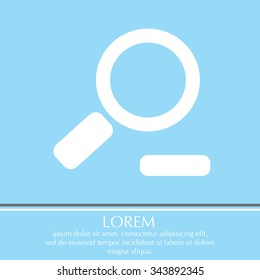 Zoom out, web icon. Vector design
