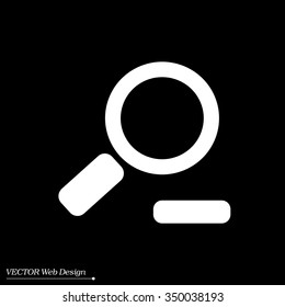 Zoom out, web icon. Vector design