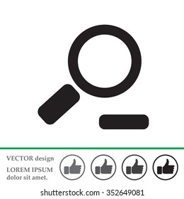 Zoom out, web icon. Vector design
