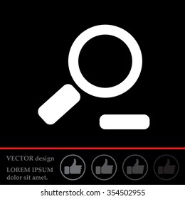 Zoom out, web icon. Vector design
