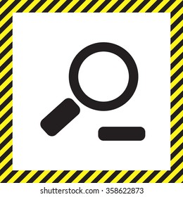 Zoom out, web icon. Vector design