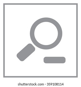 Zoom out, web icon. Vector design