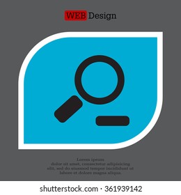Zoom out, web icon. Vector design