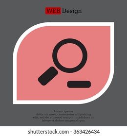 Zoom out, web icon. Vector design