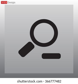 Zoom out, web icon. Vector design