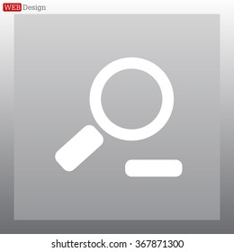 Zoom out, web icon. Vector design