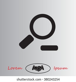 Zoom out, web icon. Vector design